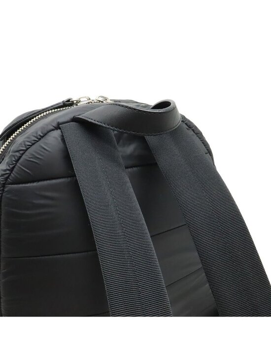 Moncler Kyria Backpack Nylon Down Leather Black Silver main image 5
